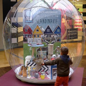 Burbuja hinchable centro comercial